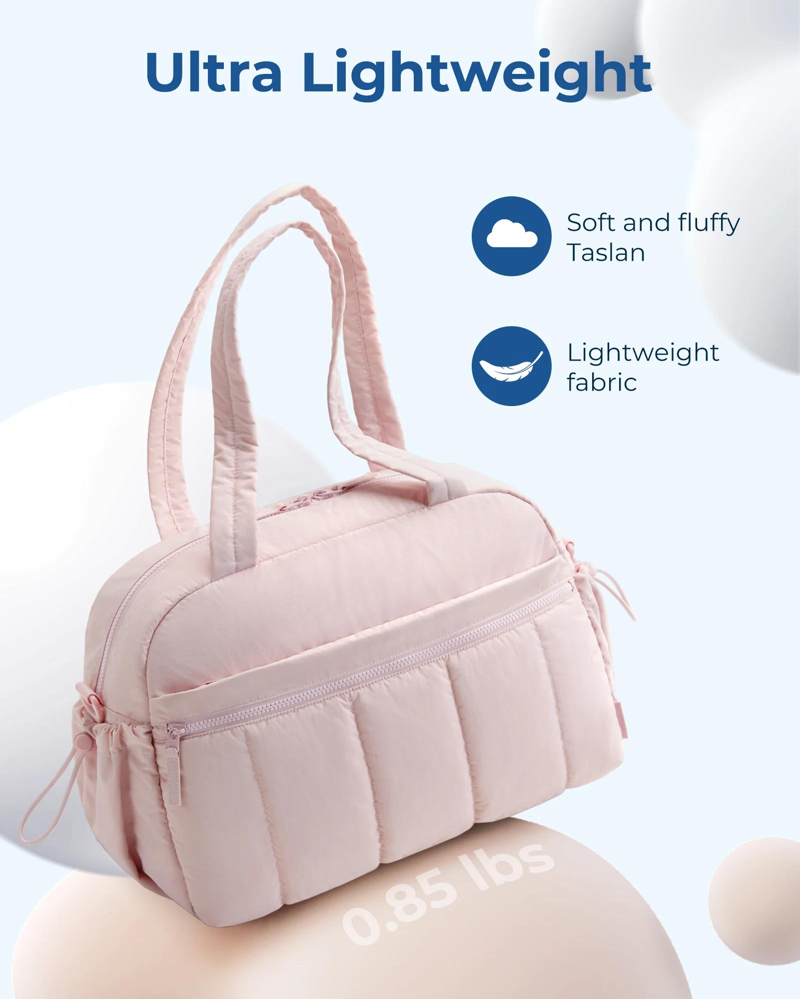 BAGSMART Sac polochon de voyage Sac de sport pour femme avec poche humide Sac à bandoulière pour wee