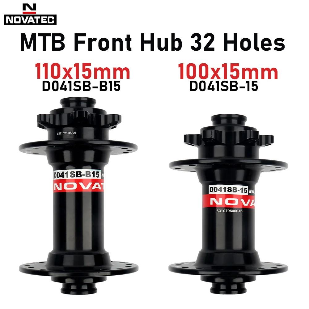 Novatseats-Moyeu avant VTT, 32 trous à travers, 100x15mm Boost, 110x15mm, roulement VTT, pièces de v