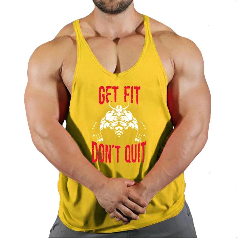 Marque gilet Muscle mode gymnase hommes dos débardeur sans manches Stringer vêtements musculation Si