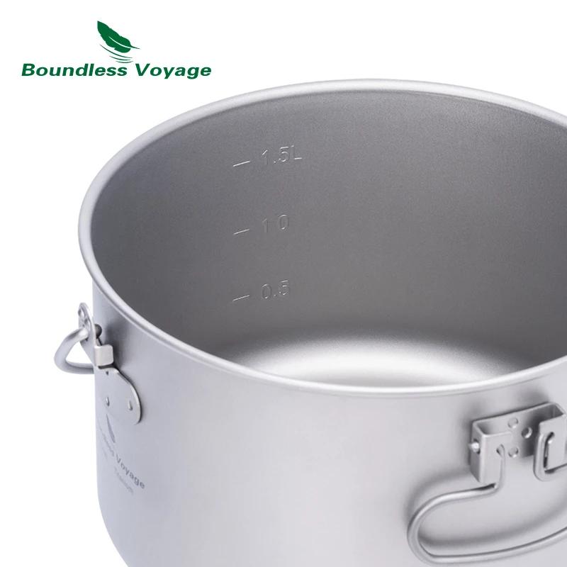 Pot de camping titane 2900ml léger - Marmite suspendue pour randonnée et trekking homme