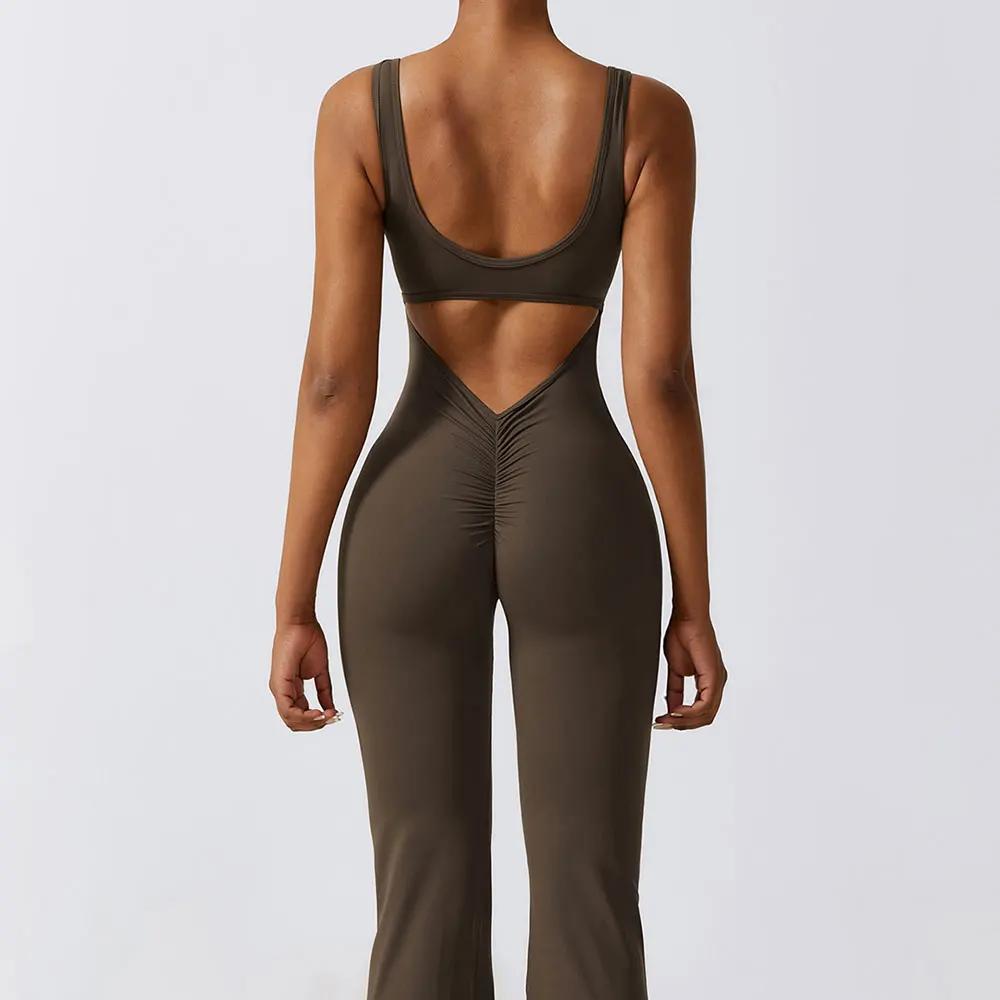 Femmes survêtement Sexy combinaisons Yoga costume une pièce Sport Fitness ensemble d'entraînement ex
