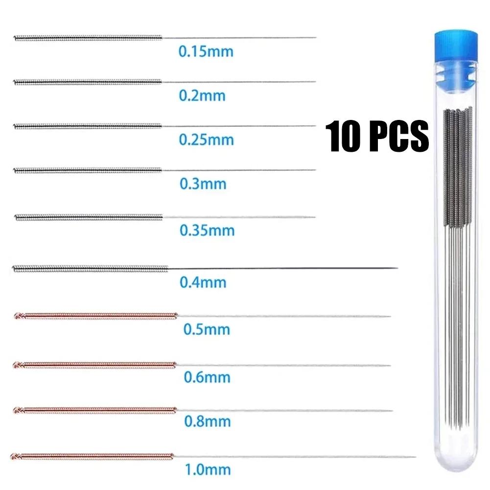 1 jeu d'aiguilles de nettoyage, buse de 0.15 à 1.0mm, aiguilles de nettoyage haute élasticité MK8 po