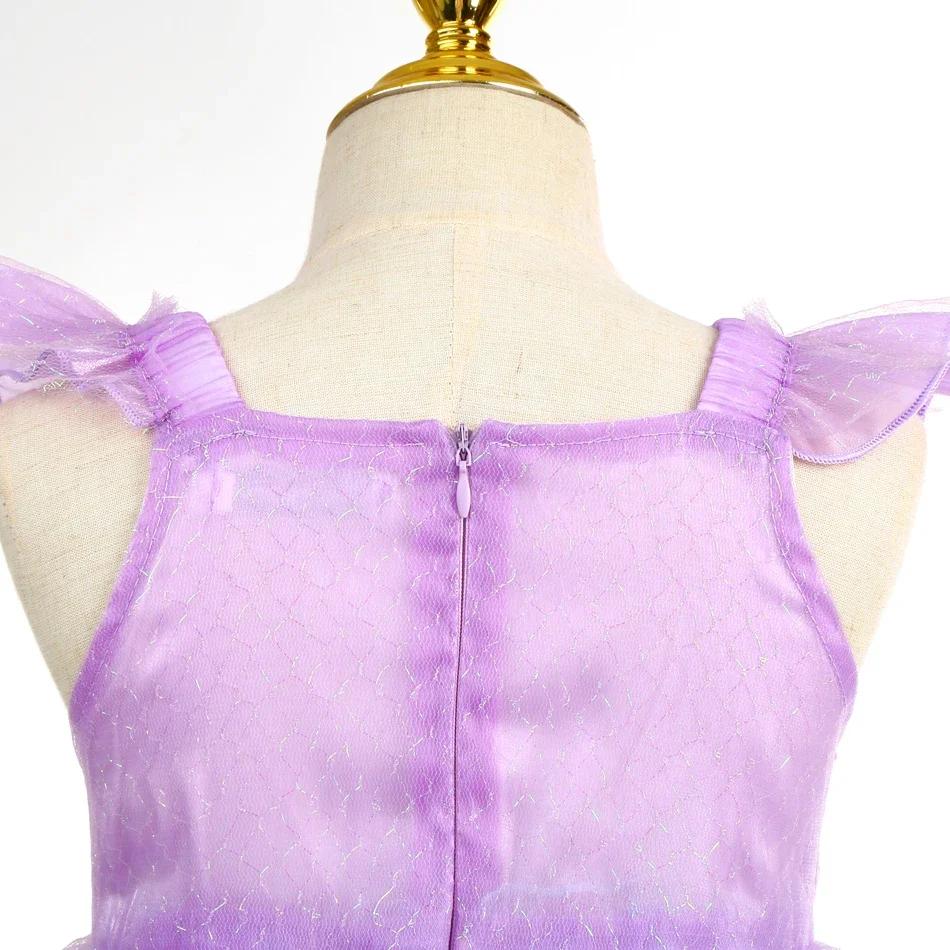 Robe sirène pour filles, breloque princesse Cosplay, Costume scintillant à paillettes pour enfants,