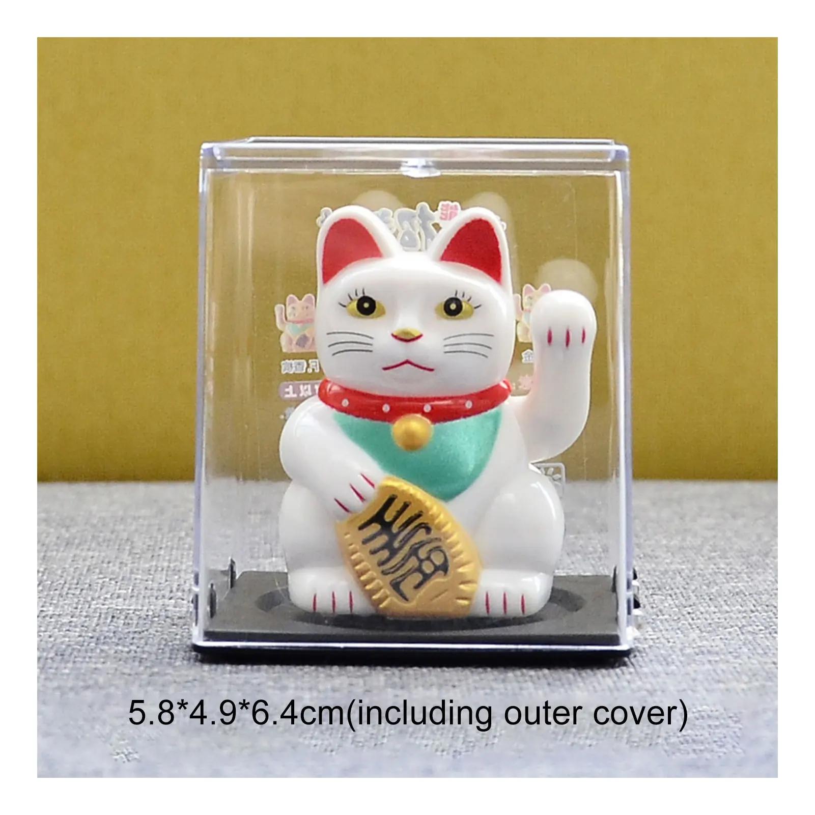 Maneki Neko – chat porte-bonheur à énergie solaire, chat porte-bonheur chinois, agitant la main, déc