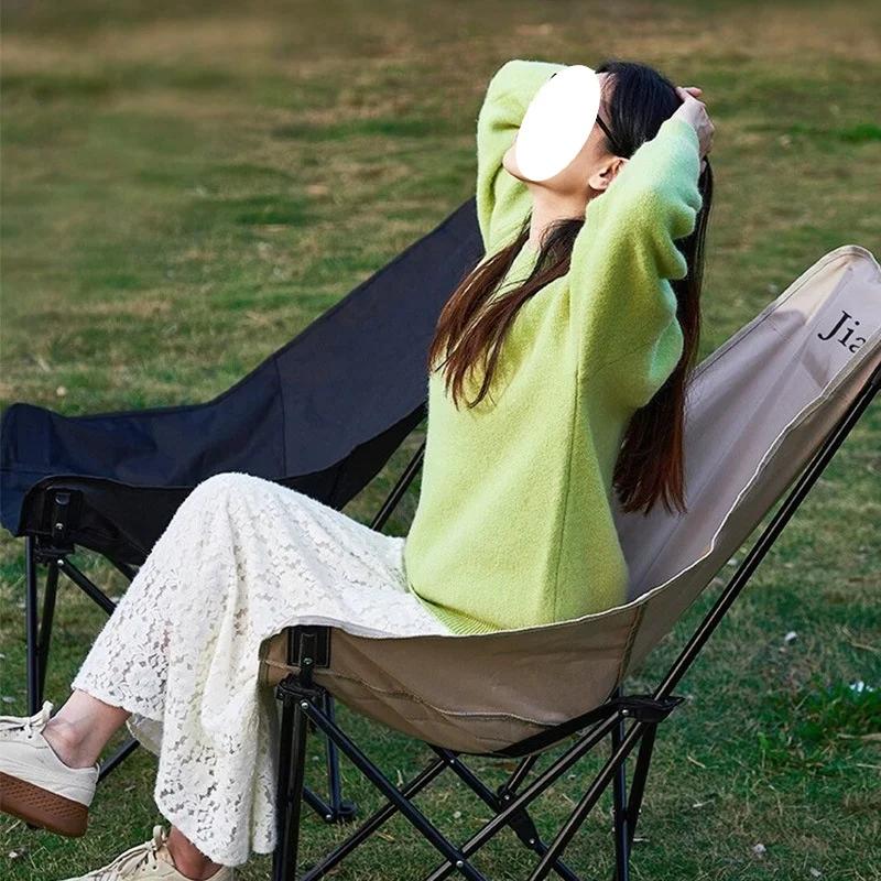 Chaise lunaire à dossier haut, barbecue d'extérieur, pique-nique, ensemble table à manger et chaise