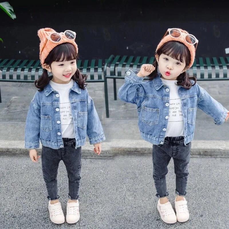 Bébé filles Denim veste printemps automne enfants Jean manteau pour filles douce petite princesse vê