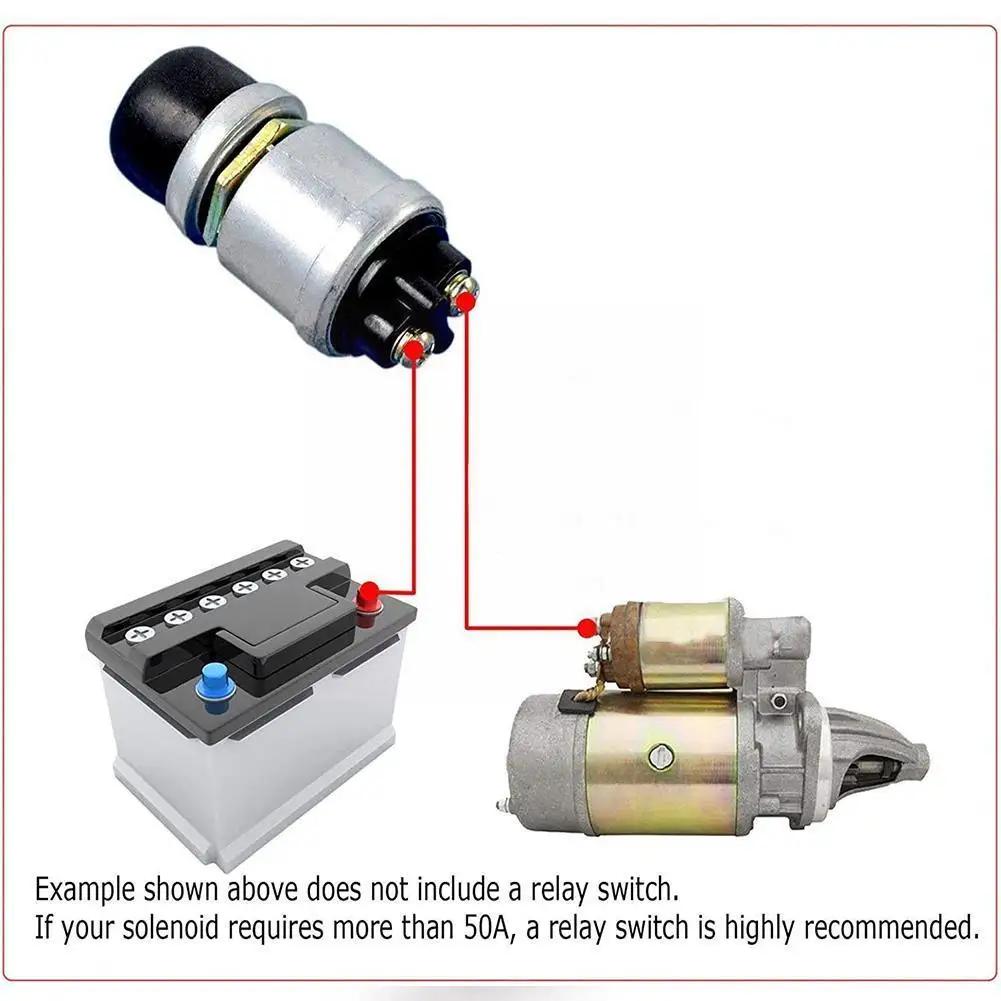 Interrupteur de démarrage étanche 60A DC 12V 24V, 1 pièce, interrupteur de démarrage de moteur de ca