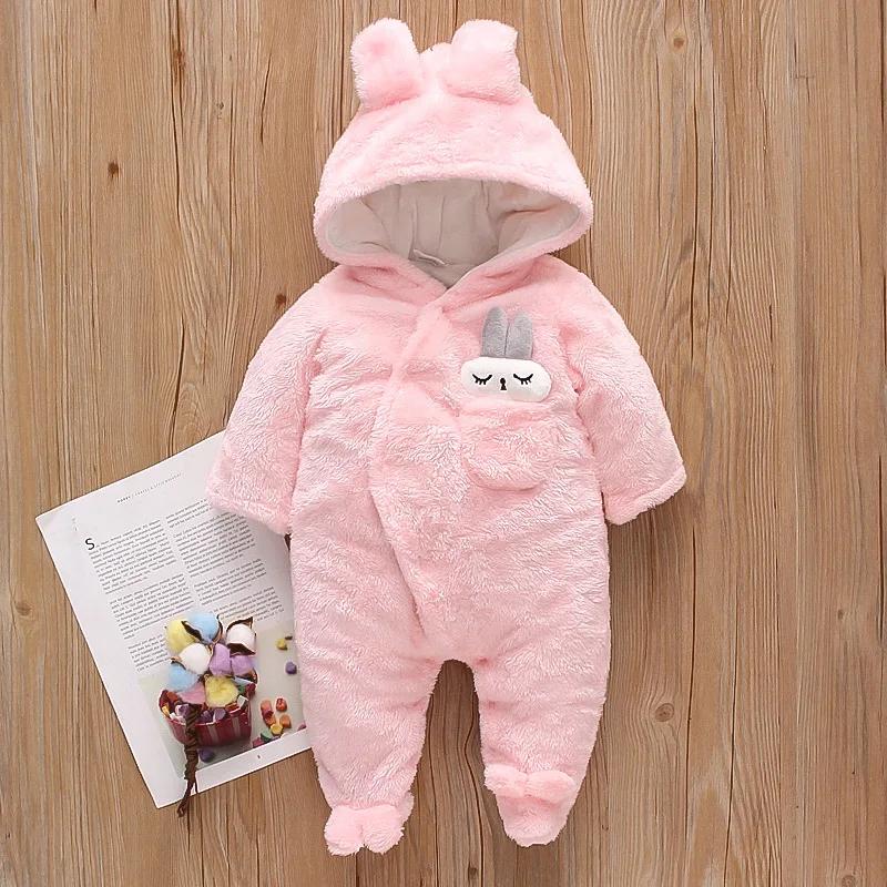 Vêtements d'escalade en peluche pour bébé de 0 à 2 ans, chauds et épais, en coton, avec chien et lap