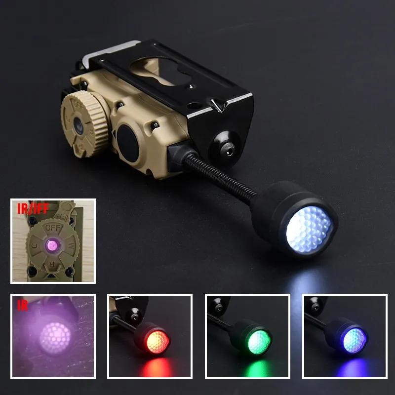 Sidewinder-Lampe frontale stroboscopique DulHelmet, lumière LED IR, rouge, vert, bleu, blanc, strobo