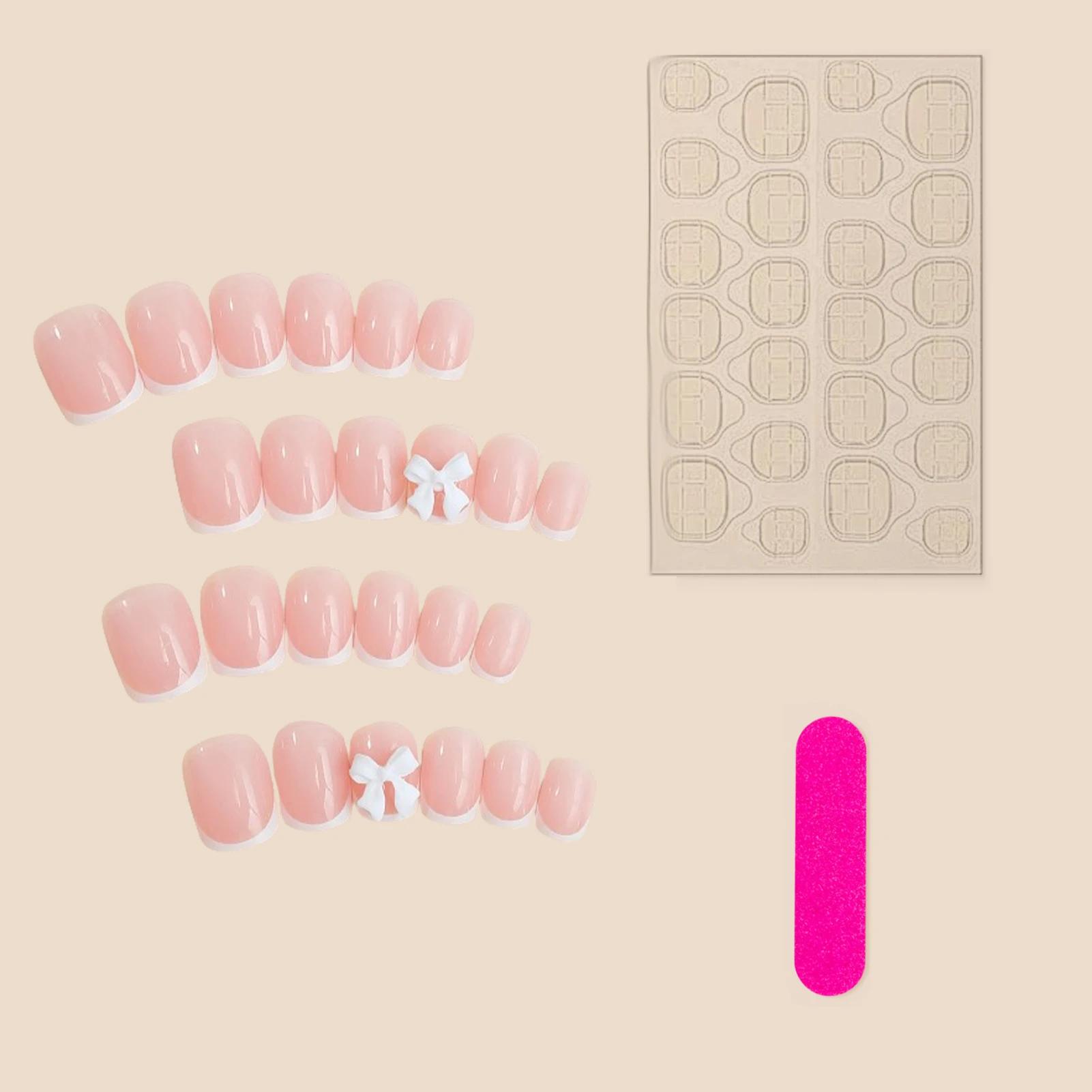 Conseils français pour ongles à pression, longue durée, élégants, artificiels, manucure, Art pour la