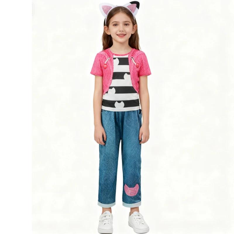 Costume enfant Gabby dessin animé imprimé T-Shirt + pantalon 2 pièces ensembles pour enfants carnava