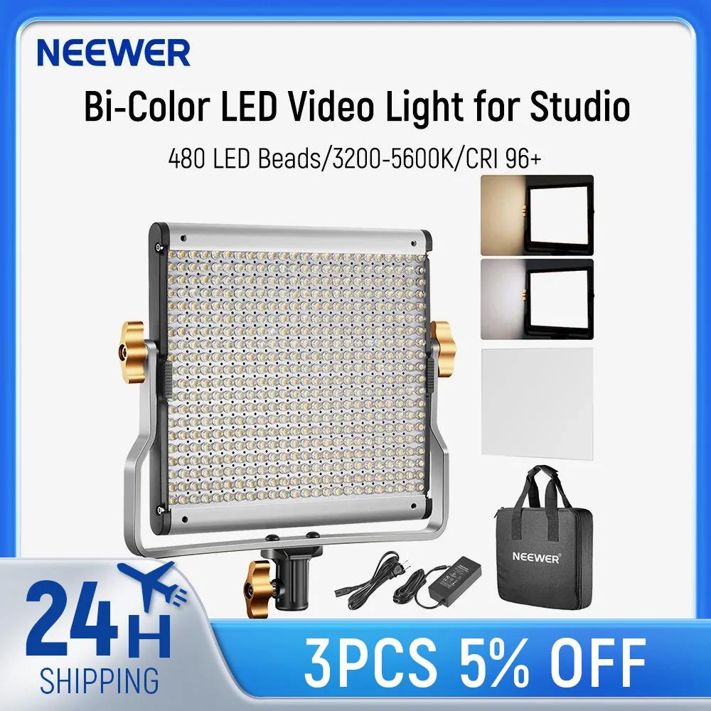 Neewer-Lumière vidéo professionnelle Bi-document LED pour studio, éclairage de photographie extérieu