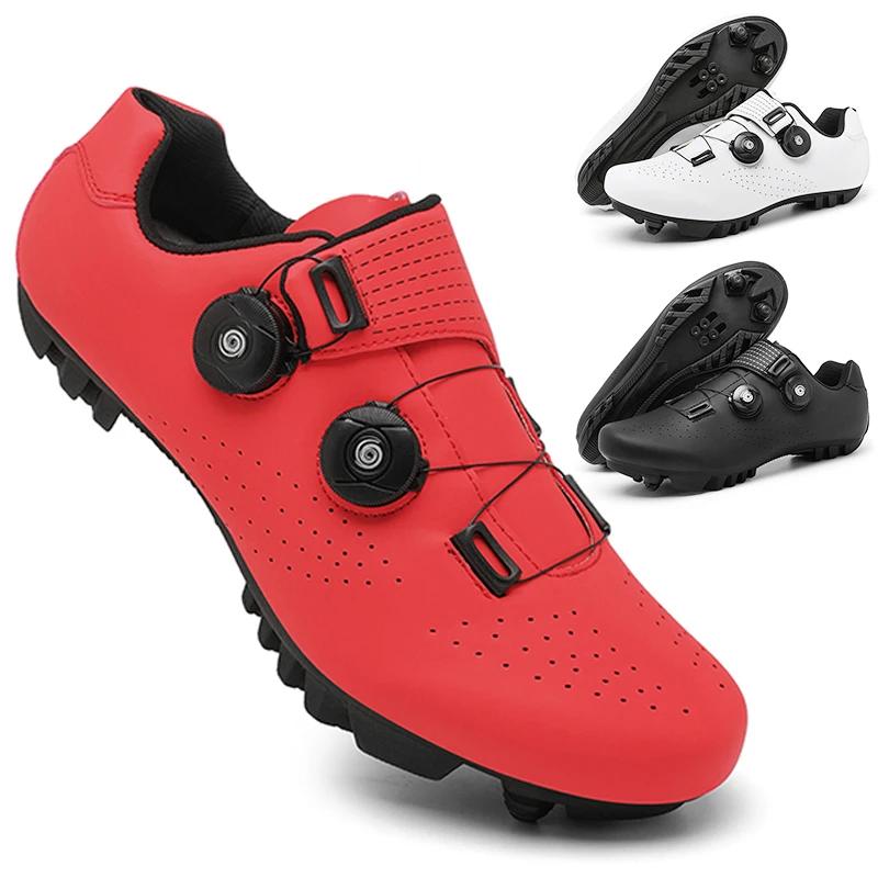 Chaussures cyclisme homme femme VTT - Pédales autobloquantes légères route neuves unisexes