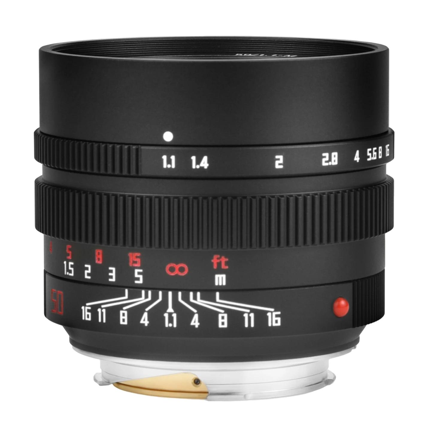 VLOGMAGIC Objectif à grande ouverture 50 mm F/1.1 à mise au point manuelle, monture Leica M / L, mis