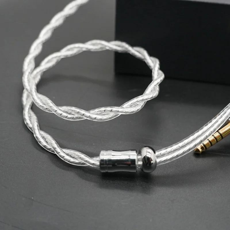 XINHS-Câble de mise à niveau pour casque K12, plaqué argent palladium, haute pureté, 2 brins