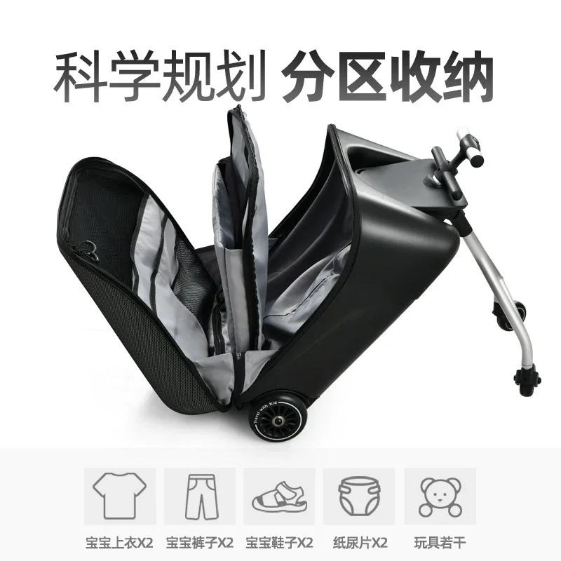Valise de trottinette pour enfants, sac à roulettes pour bébé, bagage à main paresseux, haute qualit