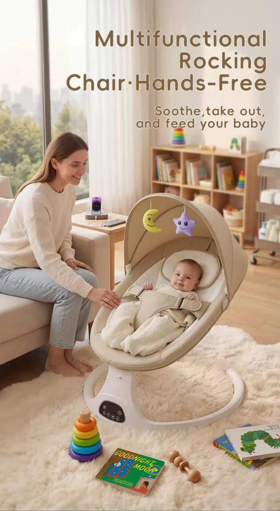Baby Rocking Chair Baby Bed Cribs Swing Multifunctional Electric Baby Rocking Chair With Remote Cont