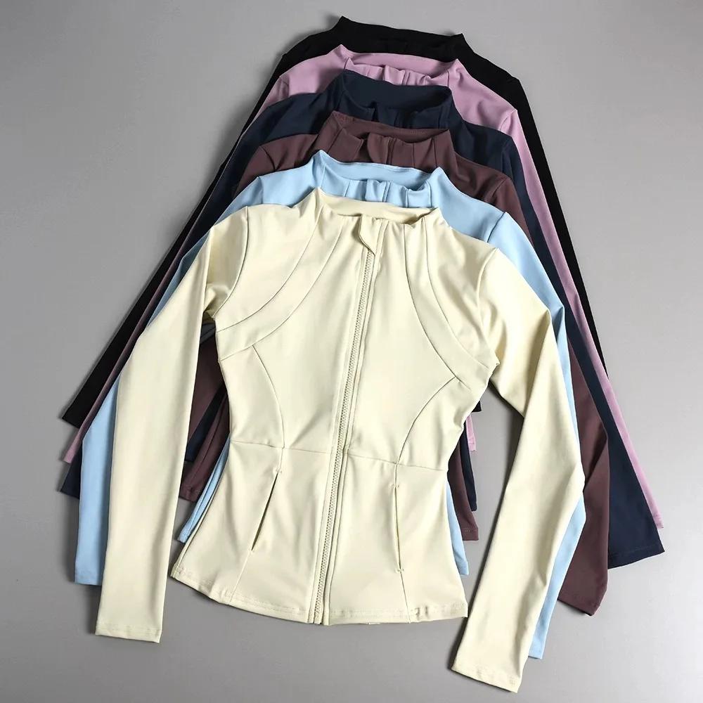 Nouveaux vêtements de yoga pour femmes, vestes de yoga polyvalentes à manches longues pour course à