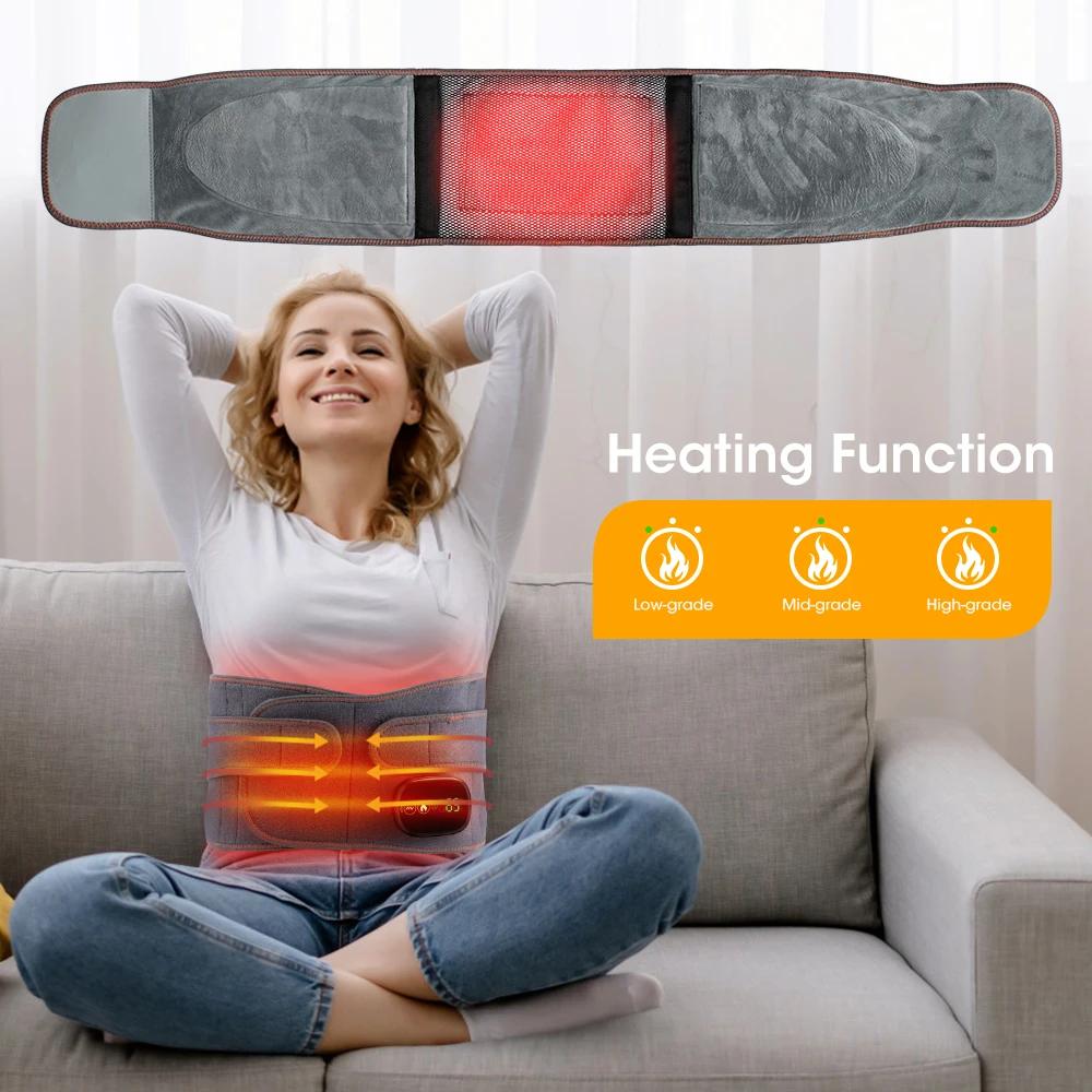 Ceinture chauffante électrique, masseur de taille, lumière rouge vibrante, compresse chaude, physiot