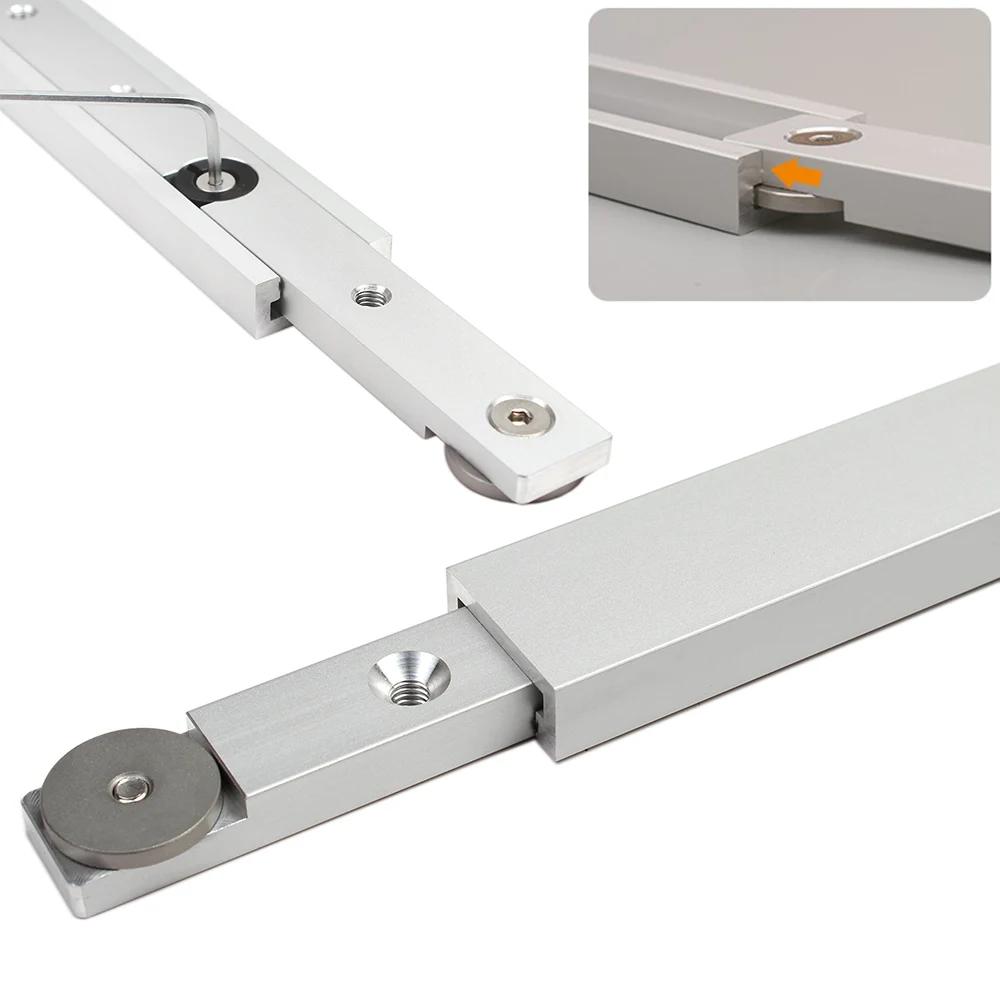 Pistes en T en alliage d'aluminium, fente de piste d'onglet et barre d'onglet, scie de Table couliss
