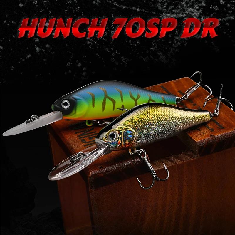 ALLBLUE – leurre de pêche professionnel HUNCH 70SP DR, avec Wobbler en suspension, profondeur de 1.5
