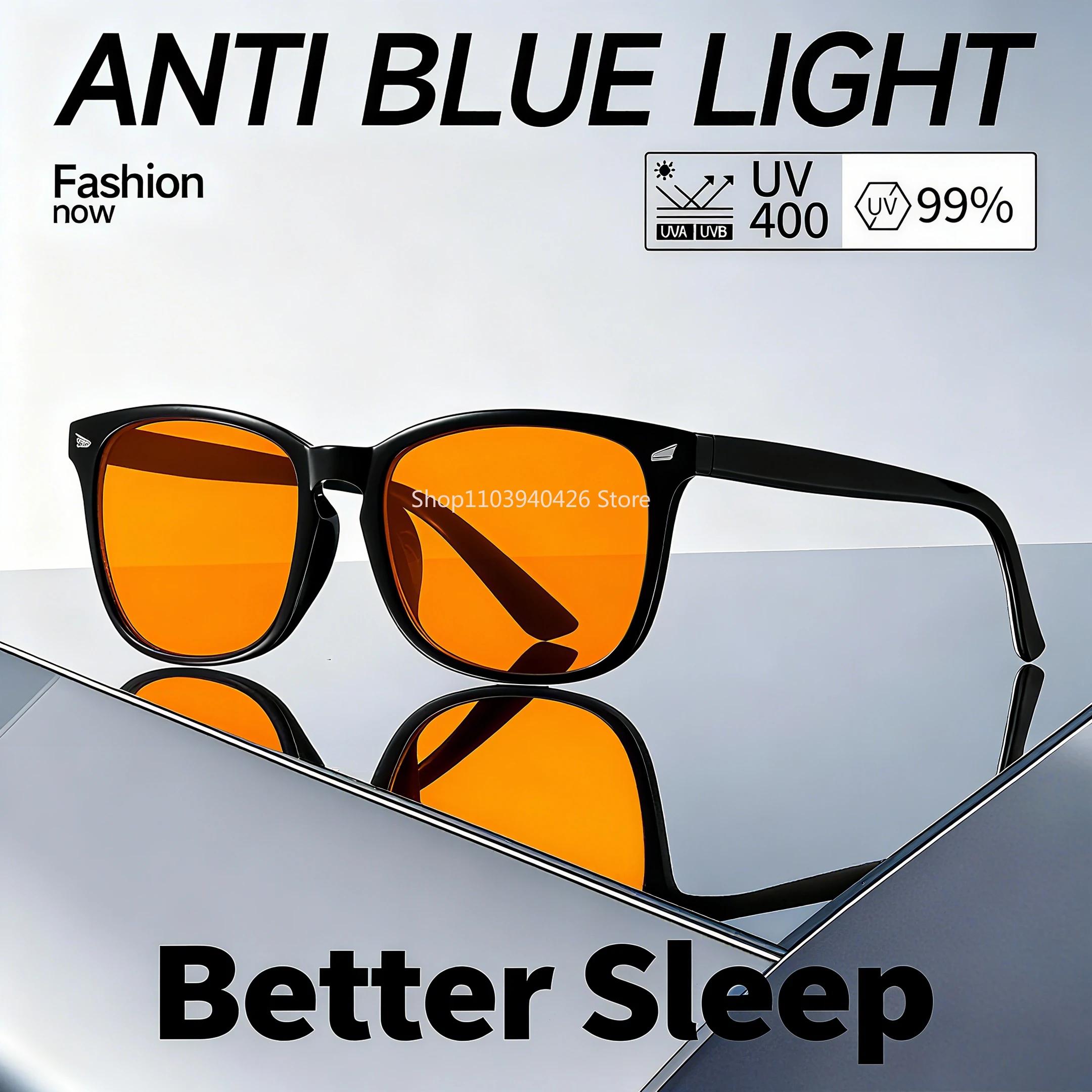 Lunettes de sommeil pour hommes, verres à lumière bleue bloquant la lentille rouge pour les jeux sur