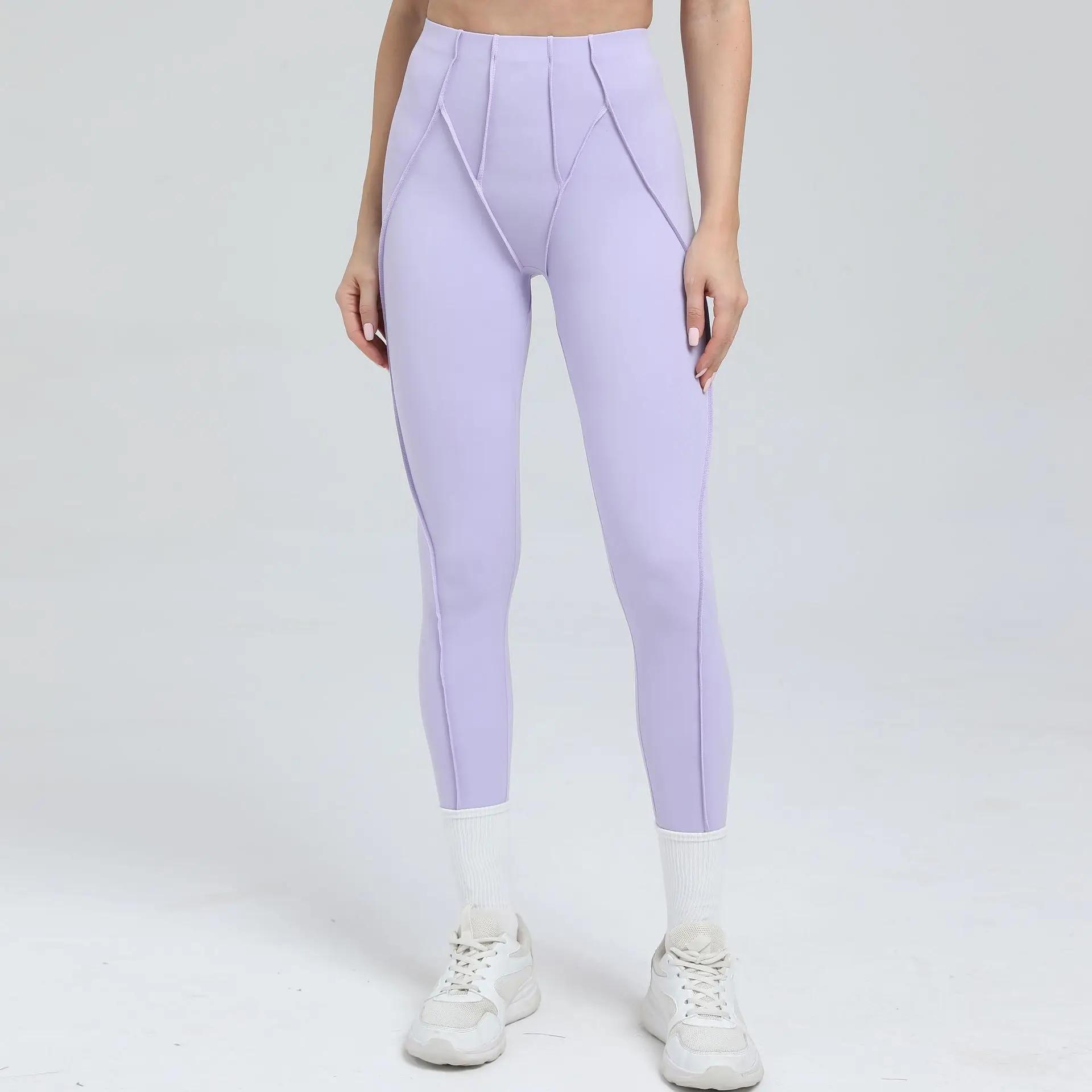 Yoga sport Fitness Leggings pantalon taille haute pêche hanche soulever en plein air course décontra