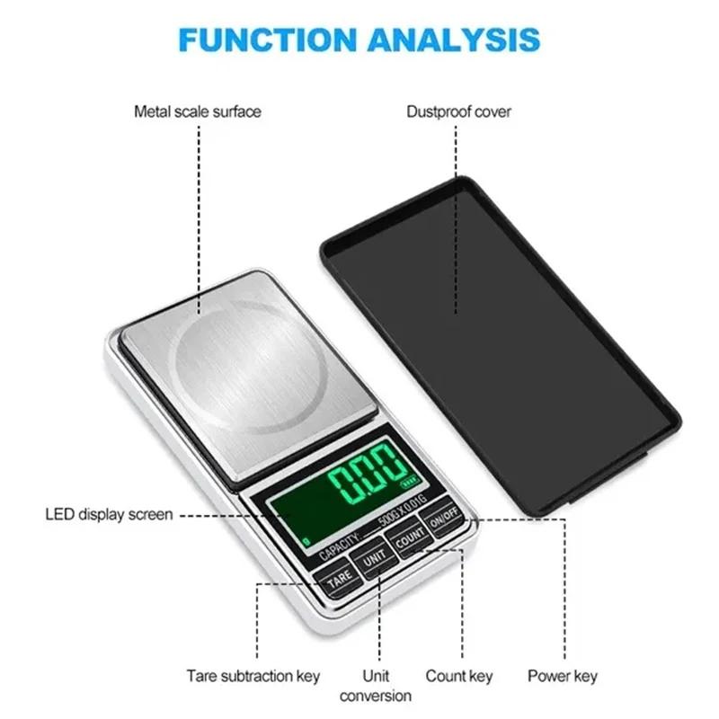 Mini Balance à bijoux de poche Portable, Rechargeable par USB, électronique numérique, haute précisi