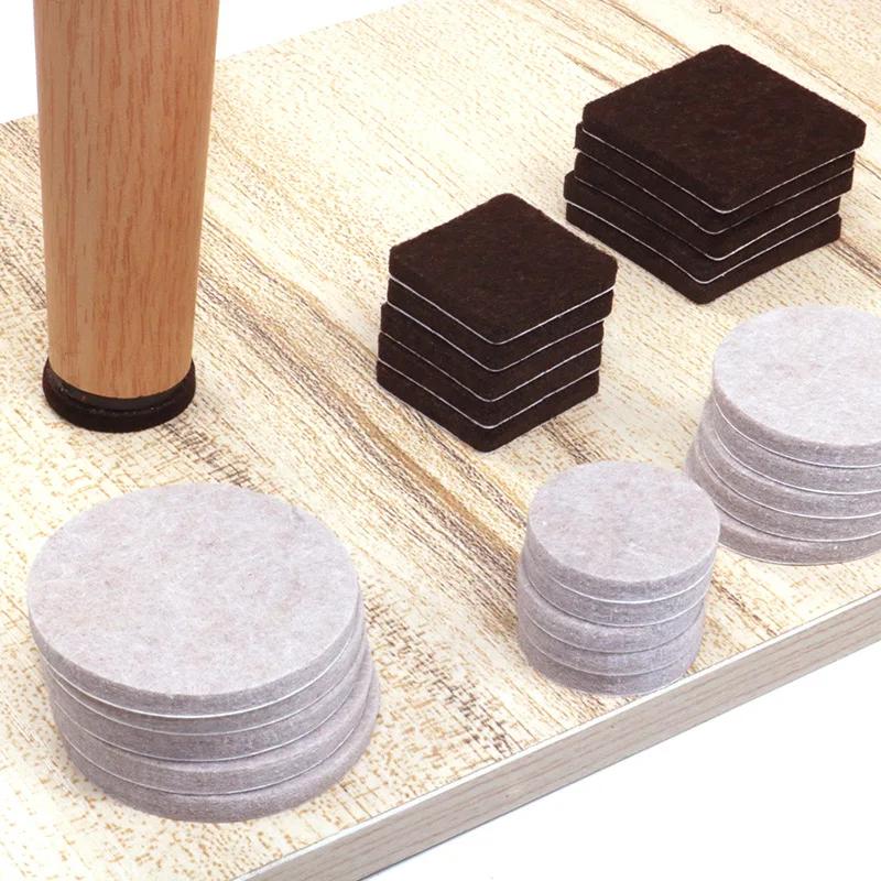 Coussinets de pieds de chaise en feutre, 18 à 128 pièces, 5mm d'épaisseur, tapis de protection contr