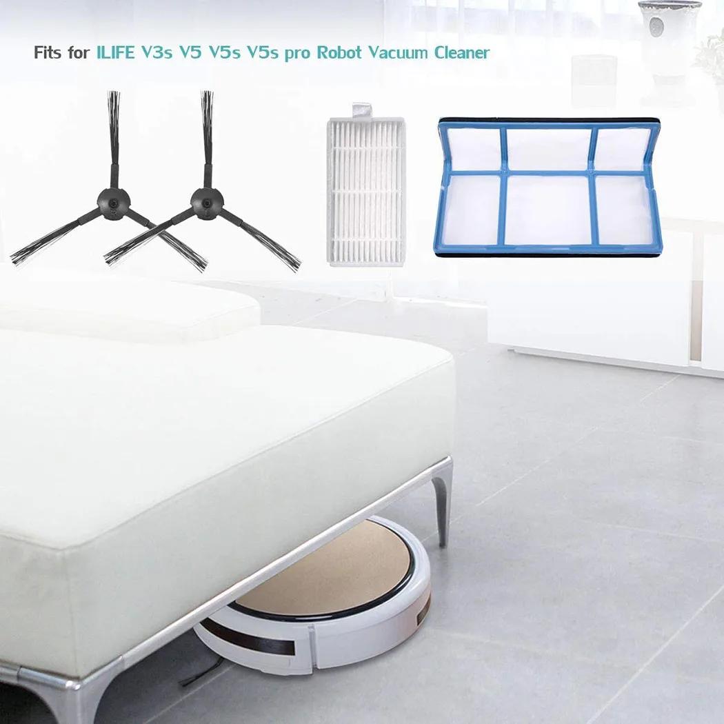 Kit d'accessoires pour aspirateur ILIFE ZACO V3 V3s V5 V5s V5s Pro, filtre brosse latérale, pré-filt