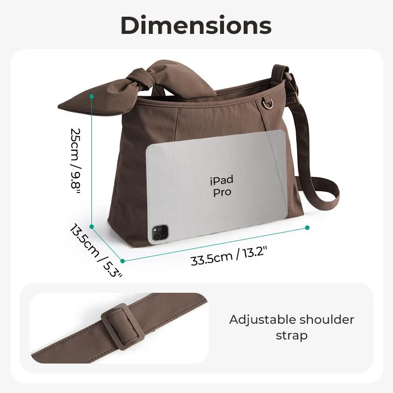 BAGSMART Sac bandoulière grande capacité pour femme, sac à main décontracté, sac de voyage étanche,