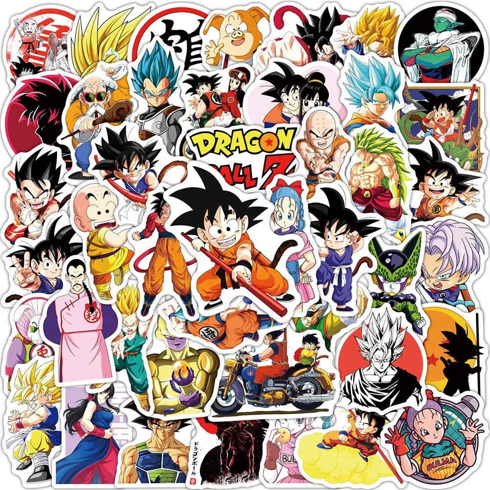 50/100 pièces Cool Anime Dragon Ball autocollants pour enfants jouets Son Goku dessin animé décalcom