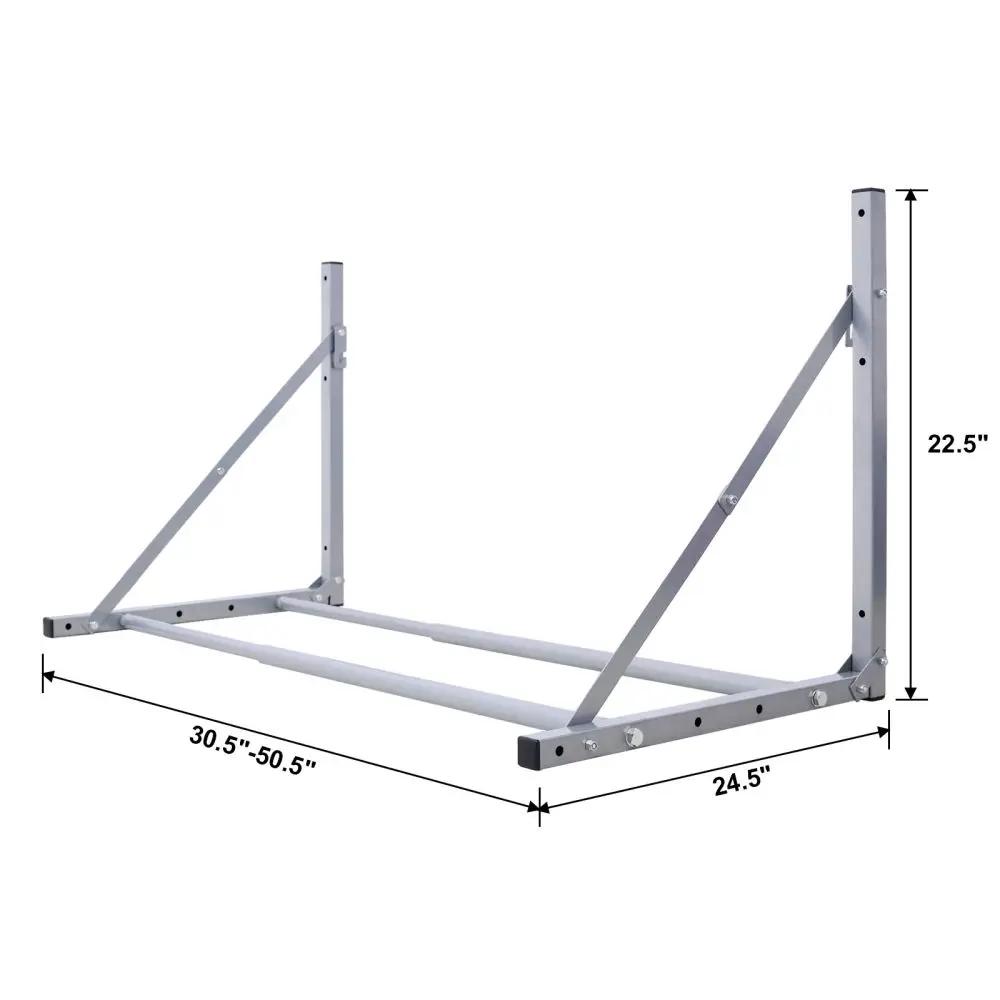 Dreamzon-Rangement mural pliable, 30.5 à 50.5 amarans de large, supporte 300 livres, argent