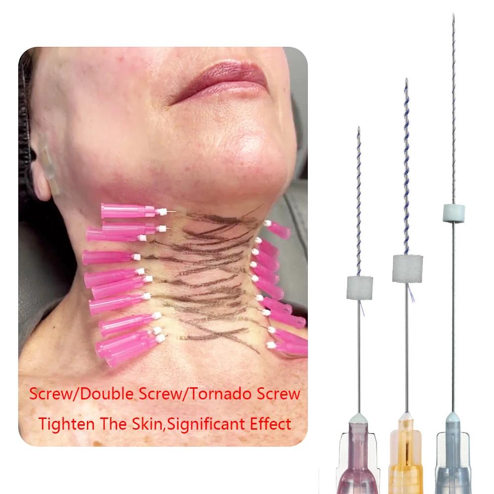 20PCS SJFL Fils tenseurs PDO Mono Screw Tornado pour le lifting du visage et l'élimination des rides