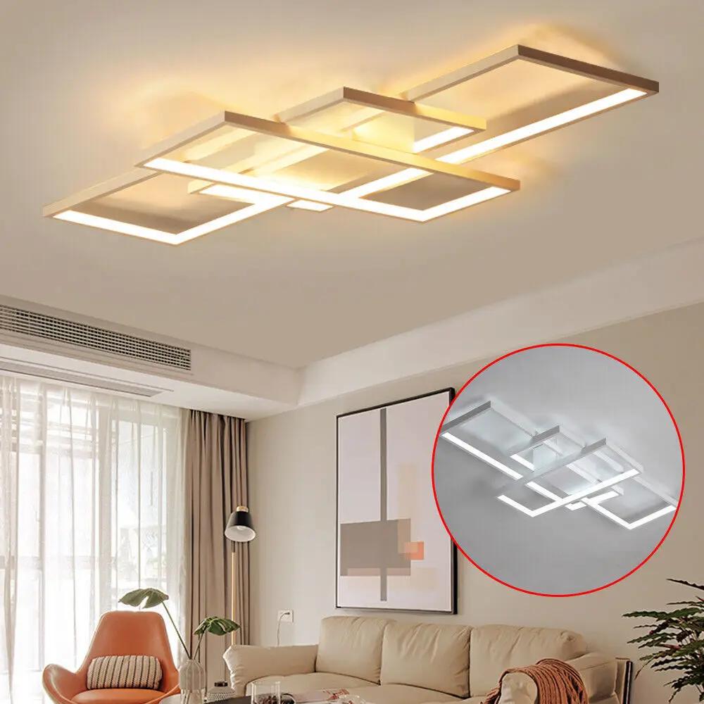 LOYALHEARTD-Plafonnier LED Carré au Design Moderne, Luminaire Décoratif de Plafond, à Intensité Régl
