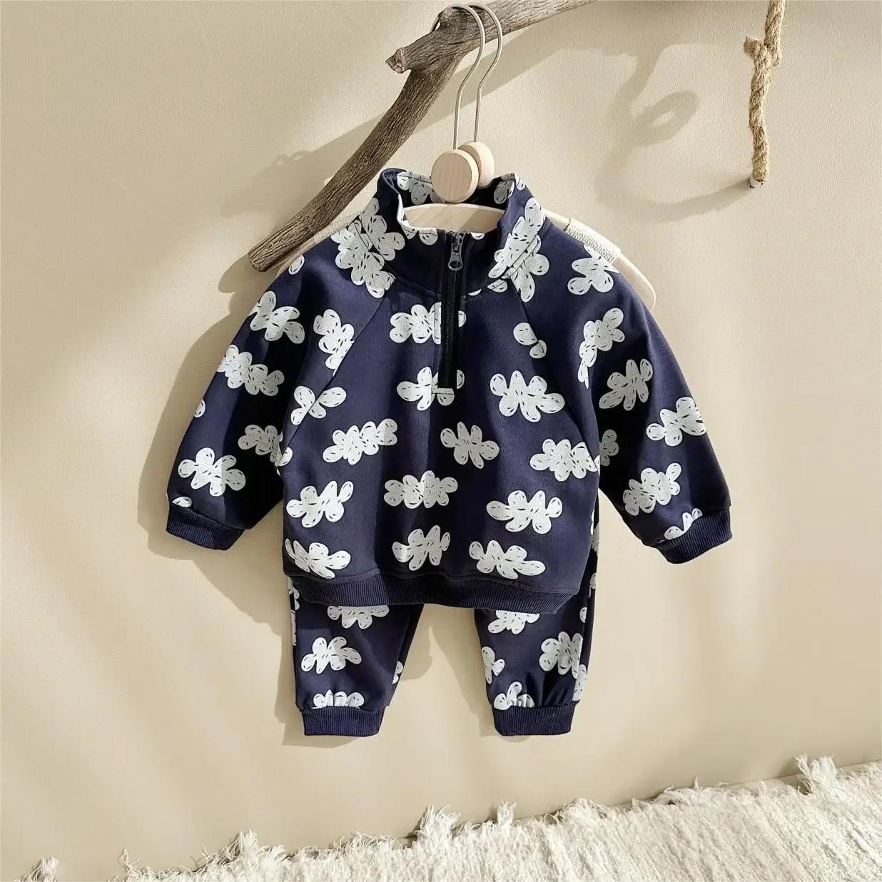 Ensemble de vêtements d'automne pour bébés garçons et filles, sweat-shirt à manches longues + pantal