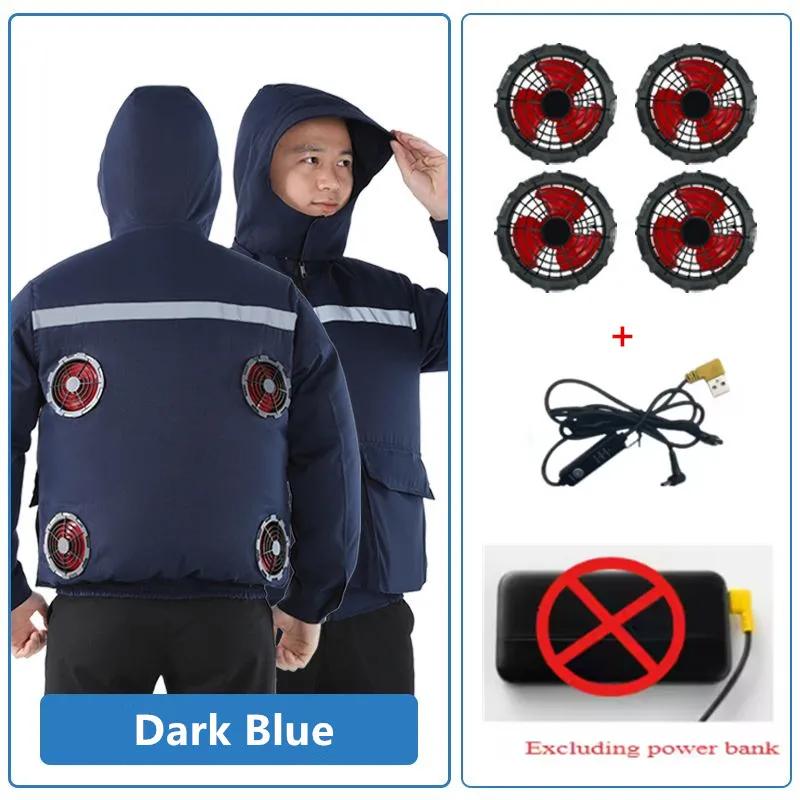 Nouveau décontracté ample refroidissement ventilateur électrique climatisation costume hommes chanti