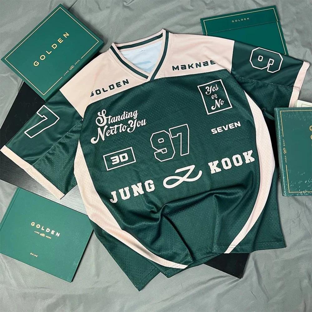 2026 nouveau printemps/été Y2K pour femmes mode décontracté doré 97 maille Jersey surdimensionné res