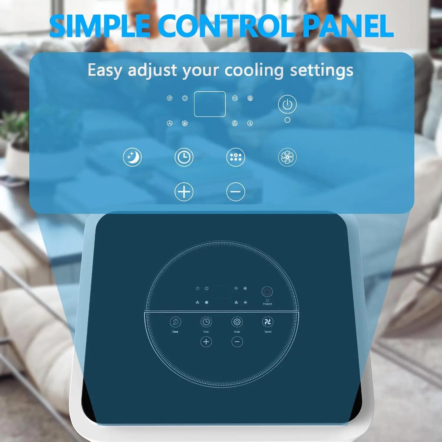Climatiseur portable 8000 BTU avec aquarelle et télécommande, climatisation pour appartement, chambr