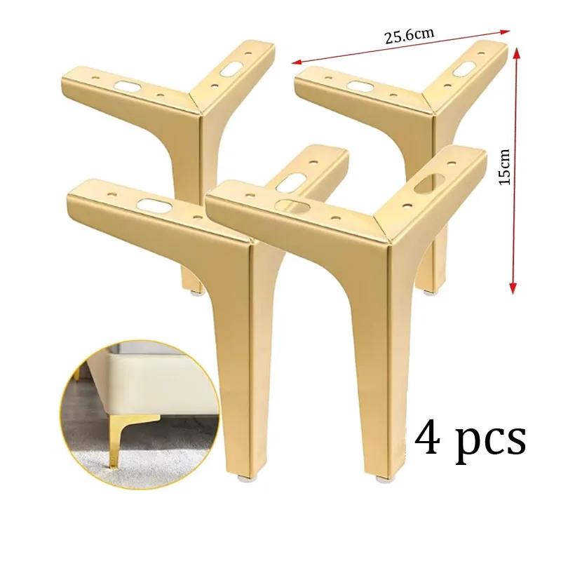 4 pièces bricolage remplacement canapé pieds pieds en métal pour meubles pied moderne Triangle pieds