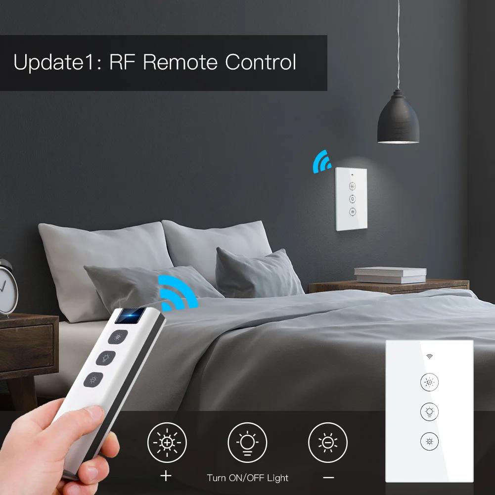 Joli variateur de lumière intelligent WiFi RF, 2 voies, 3 voies, vie intelligente, Tuya, nous contrô