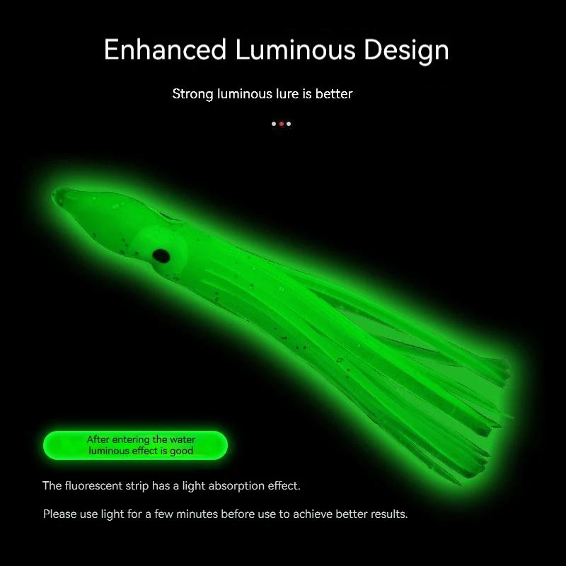 PRO BEROS-Leurres souples en silicone pour la pêche à la traîne, appâts 3D brillants pour pêcher le