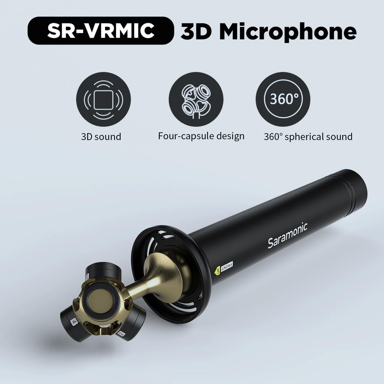 Saramonic SR-VRMIC Microphone à main condensateur 3D micro cardioïde pour film VR création de conten