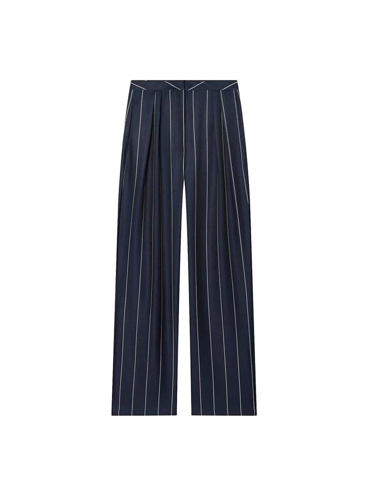 TFMLN Ensemble deux pièces élégant pour femme, pantalon à rayures imprimées, style décontracté et ch