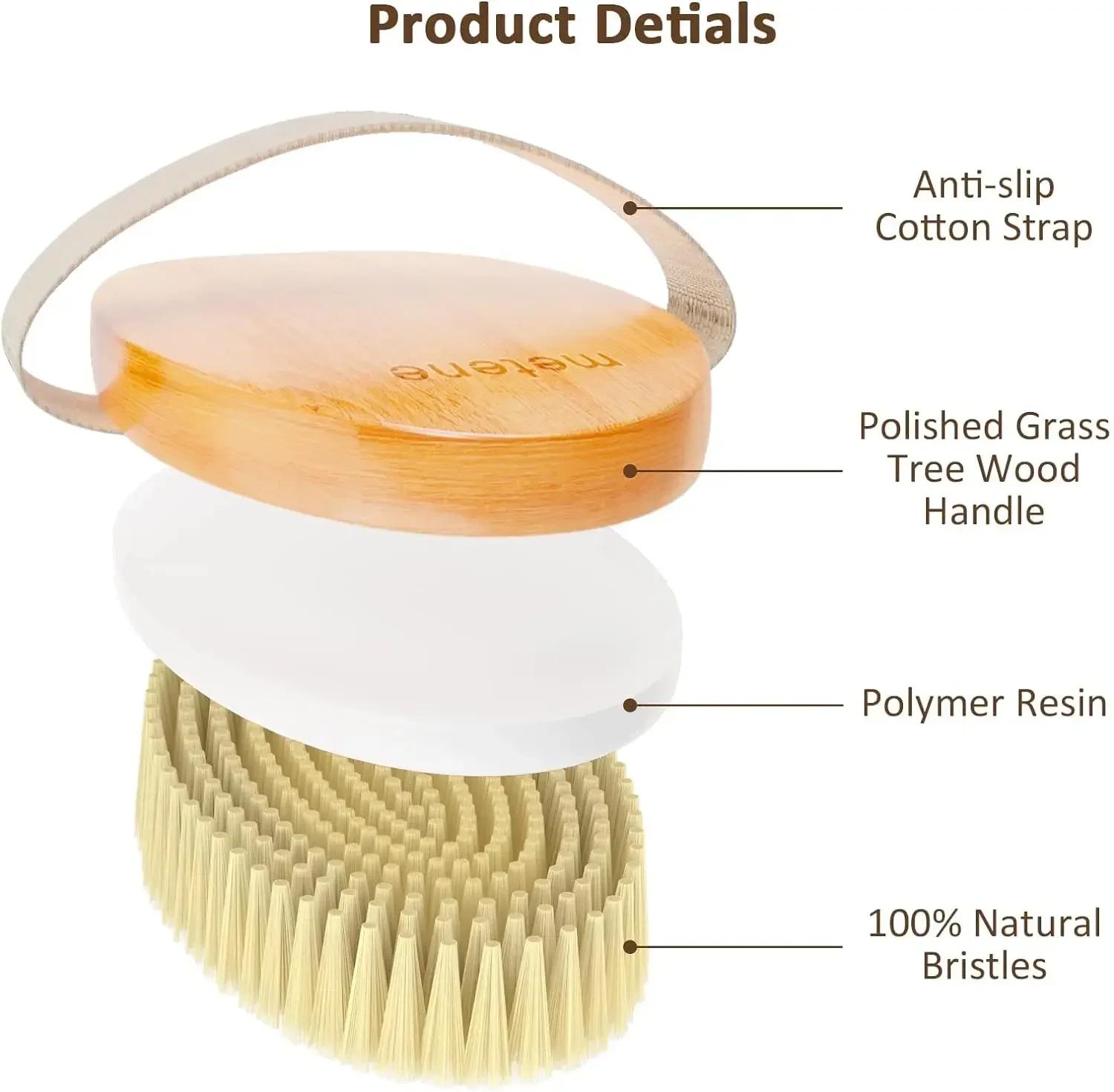 Brosses pour le corps sec, épurateurs exfoliants pour le corps, poils naturels pour peau sèche, amél