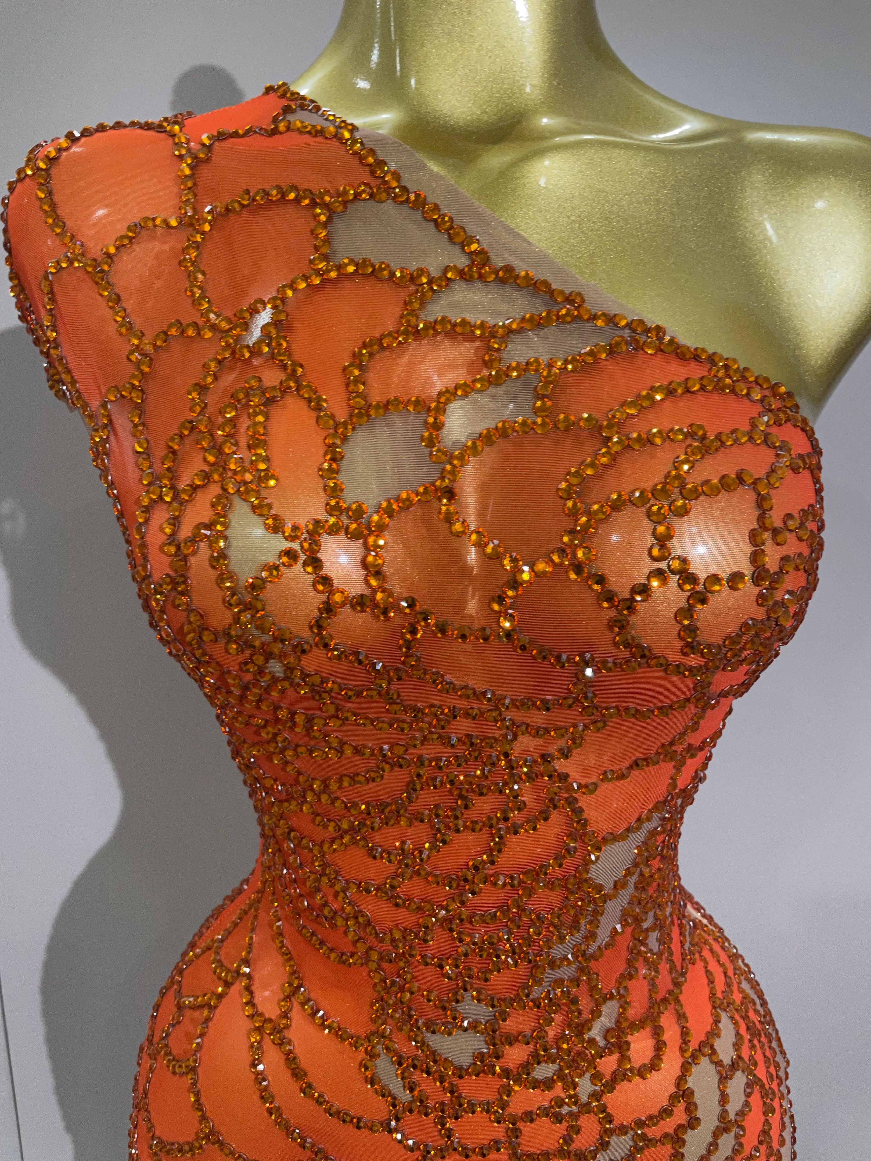STOCK femmes brillant strass Sexy une épaule culture robe anniversaire célébrer fête robe de soirée