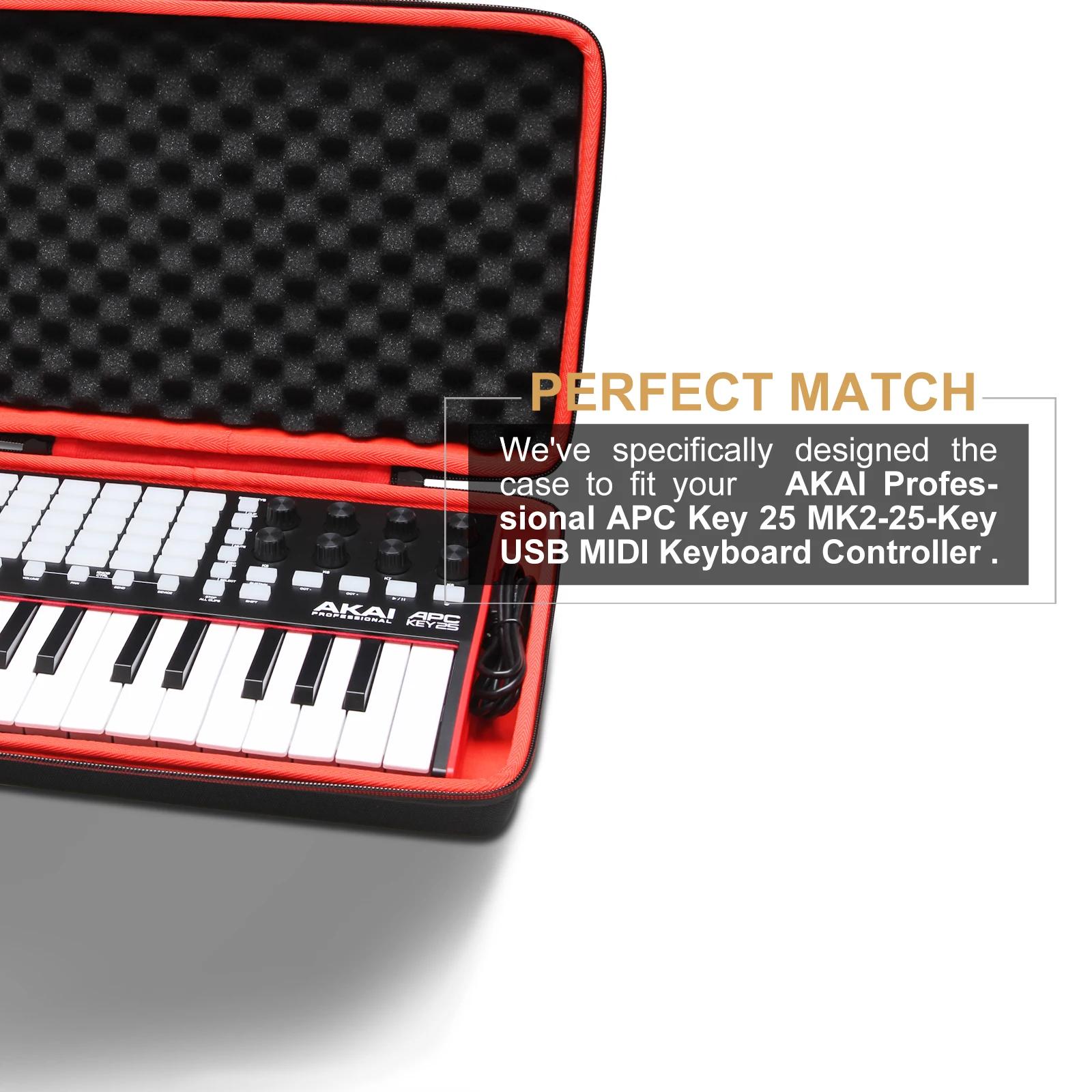 LTGEM-OligHard Case for AKAI Professional APC Key 25, MK2, USB acity I Keyboard Contrmatérielle, Tra