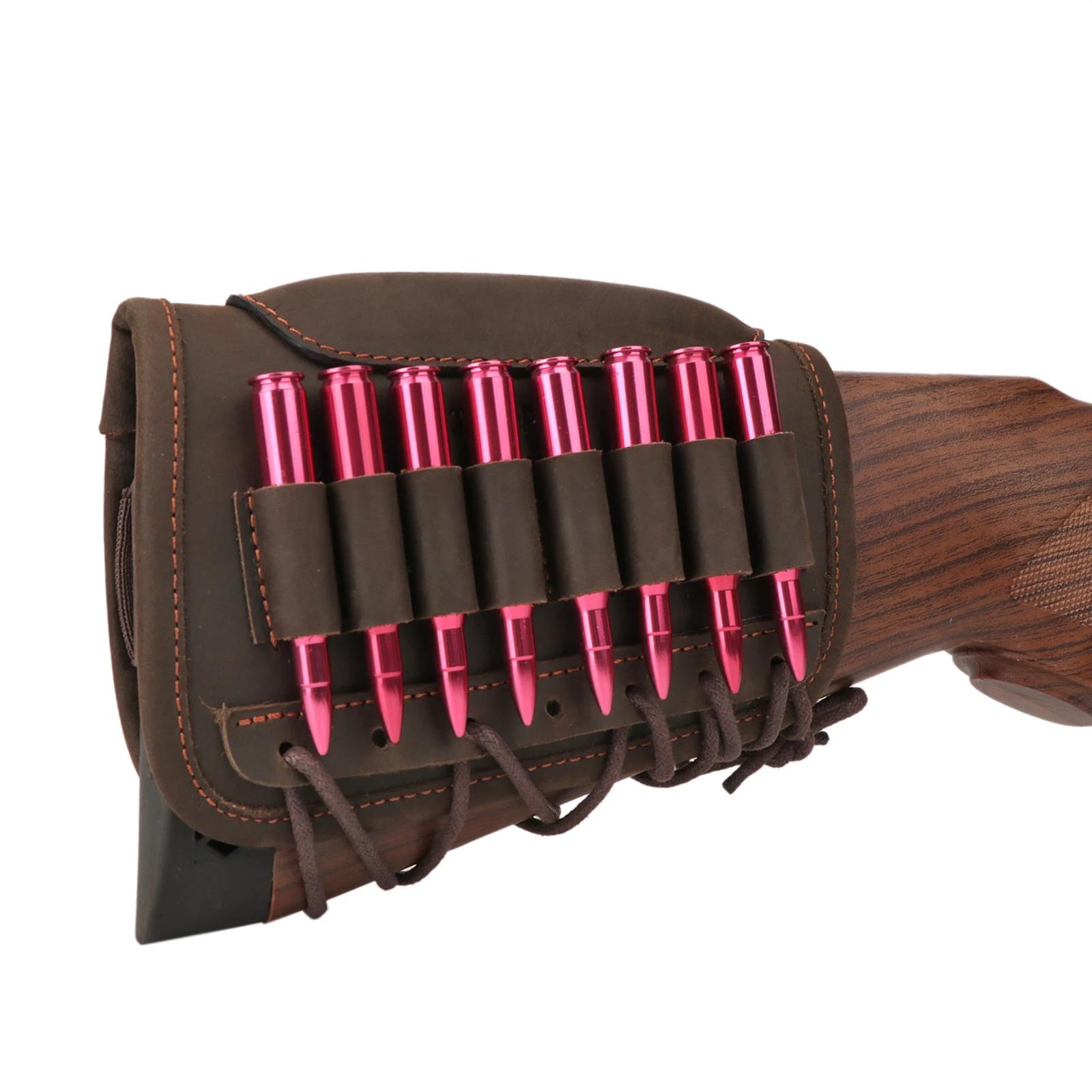 Tourbon-Juste de crosse en cuir avec support de munitions, accessoires de chasse, fusil, joue, odor,