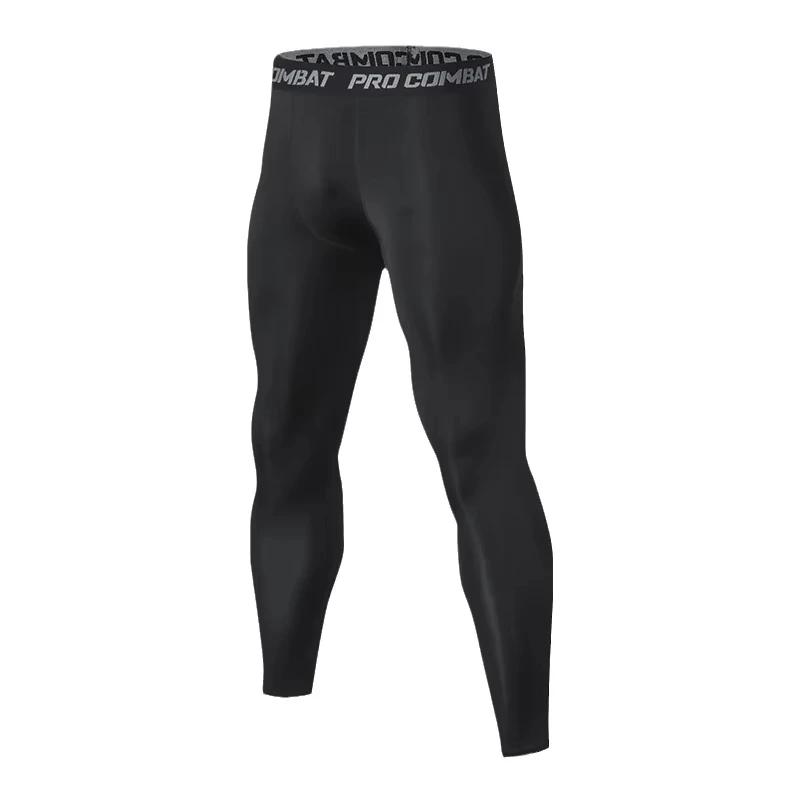 Pantalons de Compression pour hommes, collants de course, Leggings de basket-ball secs et frais, col