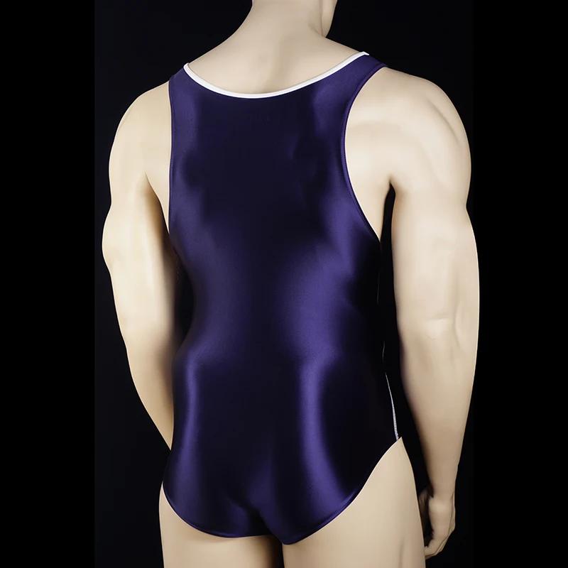 Maillot de bain une pièce brillant sexy pour compétition natation fitness élasticité optimale